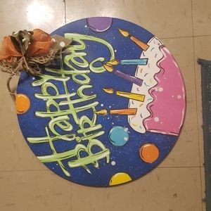 Custom Happy Birthday wooden sign